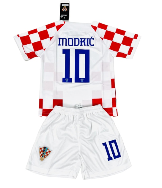 Otroski-Nogometni-Dresi-Croatia-Luka-Modric-10-Domaci-2022-Kratke-hlace_2
